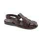 Michael Brown Leather Sandal - Side View