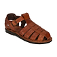 Barak Honey, handmade leather sandals fisherman sandal silhouette. Front View
