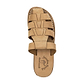 Michael Slide Yellow Nubuck closed toe leather sandal - up View