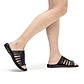 Adam - Caged Leather Slide Sandal | Black