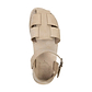 Gemma - Leather Adjustable Strap Sandal | White Nubuck