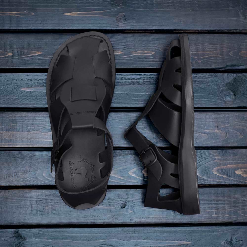 Finn - Leather Nomad Sandal | Black