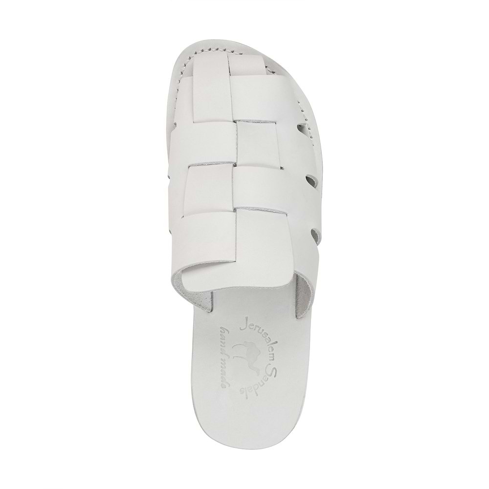 Sailor Closed-Toe Leather Sandals - White