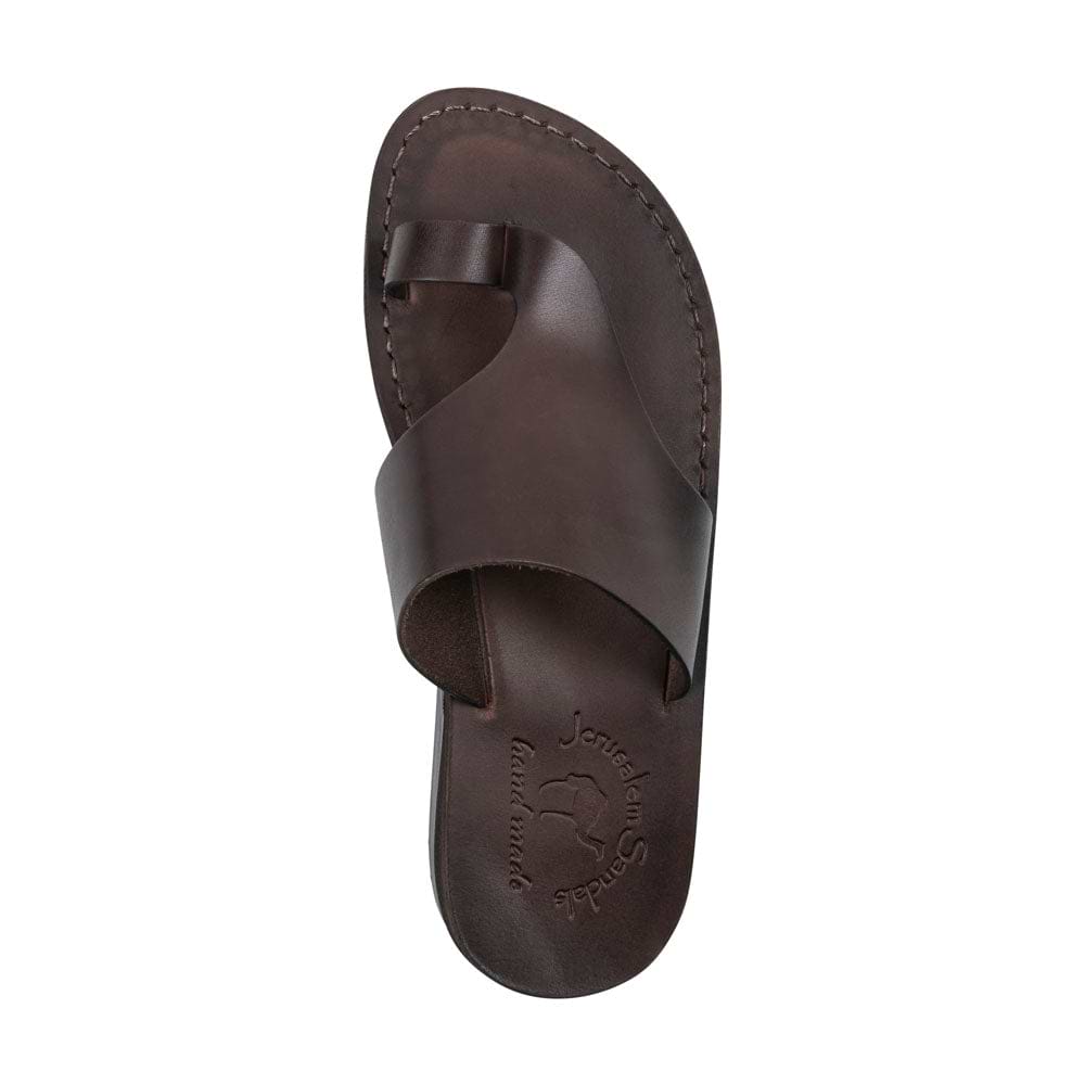 Petra - Leather Toe Strap Sandal | Brown