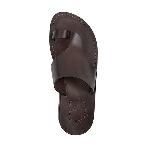 Petra - Leather Toe Strap Sandal | Brown