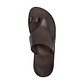 Petra - Leather Toe Strap Sandal | Brown