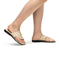 Petra - Leather Toe Strap Sandal | White Nubuck