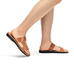 June - Leather Side Strap Sandal | Tan
