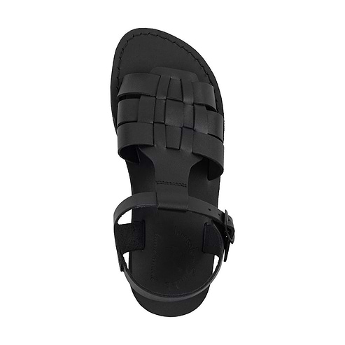 Mikayla - Open Toe Fisherman-Style Sandal | Black