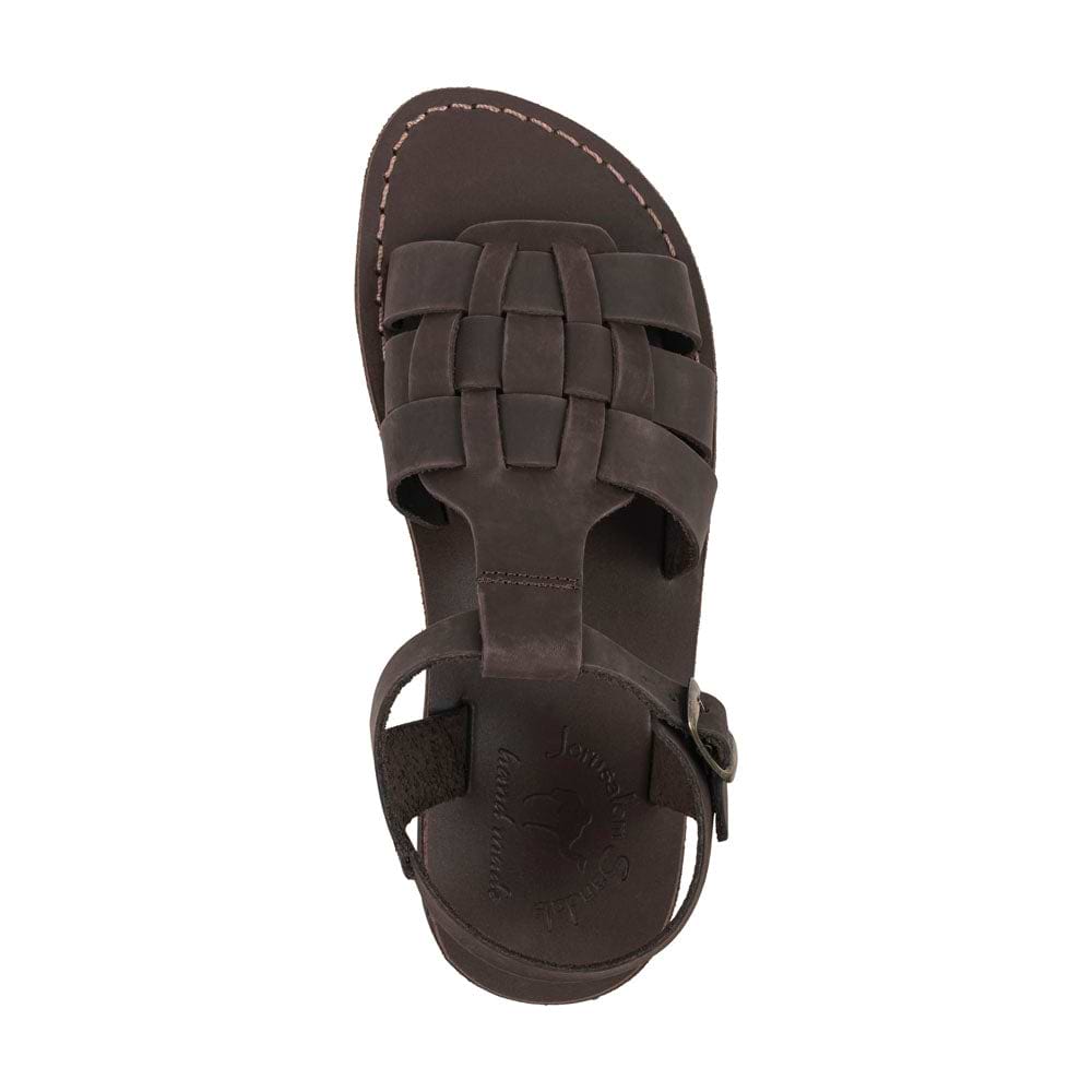 Mikayla - Open Toe Fisherman-Style Sandal | Brown Nubuck