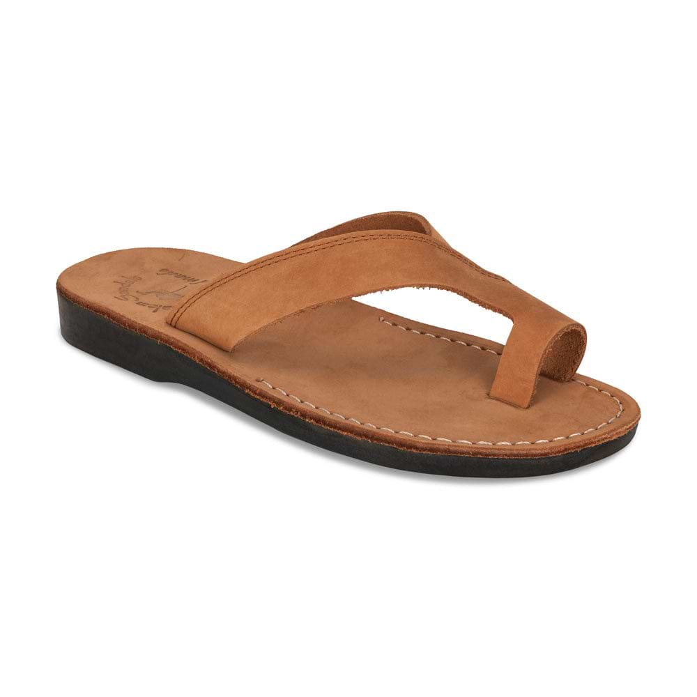 Echo - Asymmetrical Toe Loop Sandal | Honey Nubuck