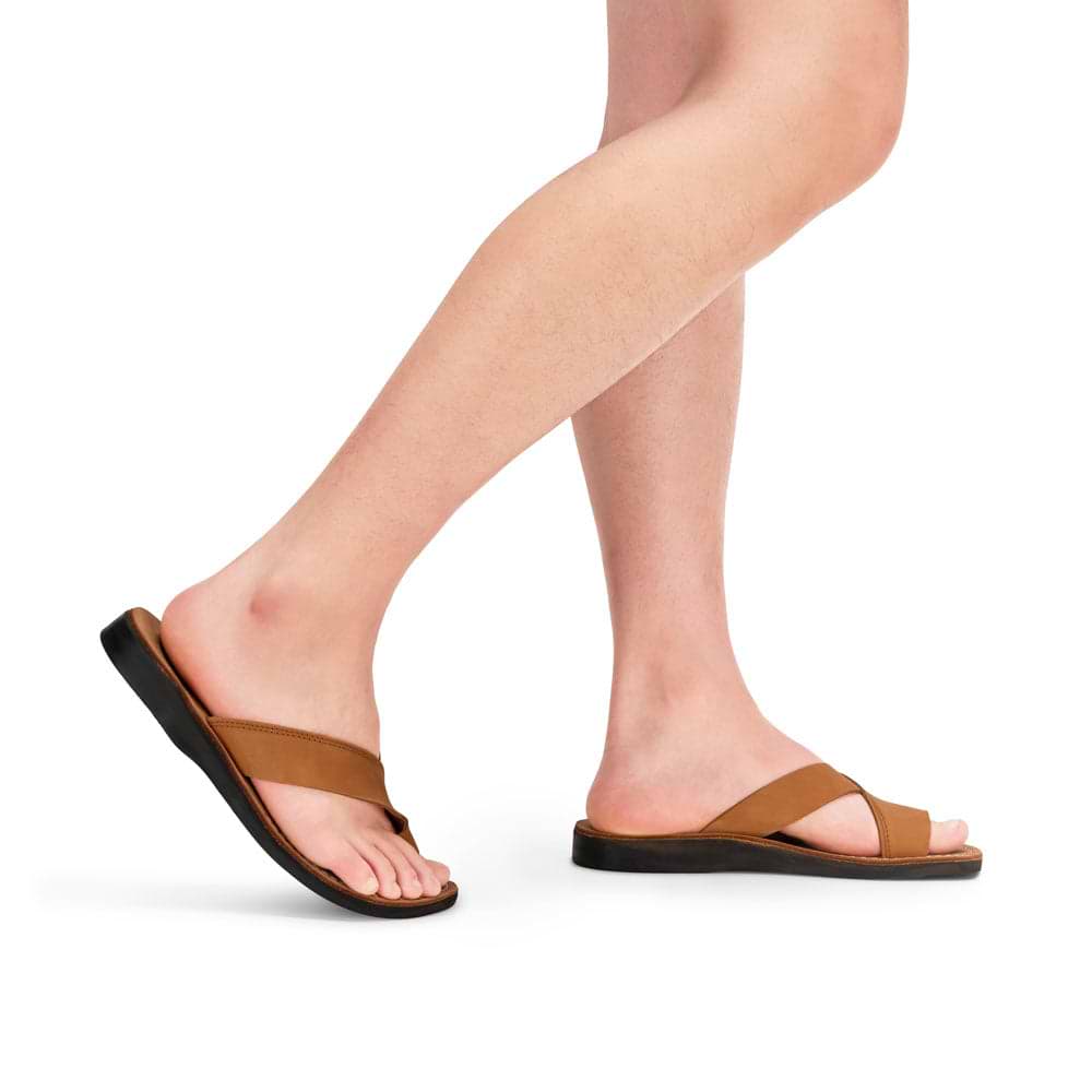 Echo - Modern Minimalist Toe Loop Sandal | Honey Nubuck