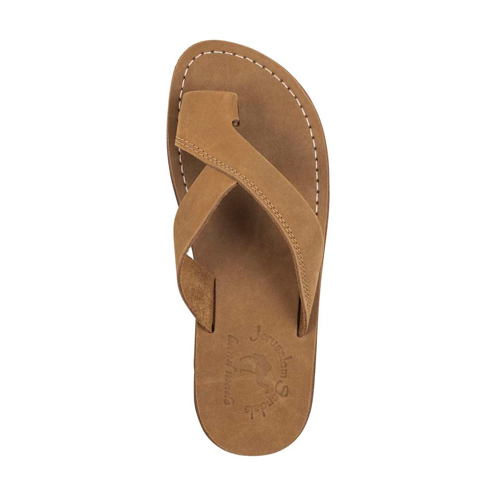 Echo - Modern Minimalist Toe Loop Sandal | Tan Nubuck