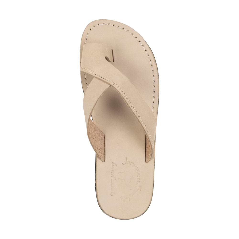 Echo - Modern Minimalist Toe Loop Sandal | White Nubuck