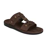 The Wayfarer - Bold Leather Ring Sandal | Brown Nubuck