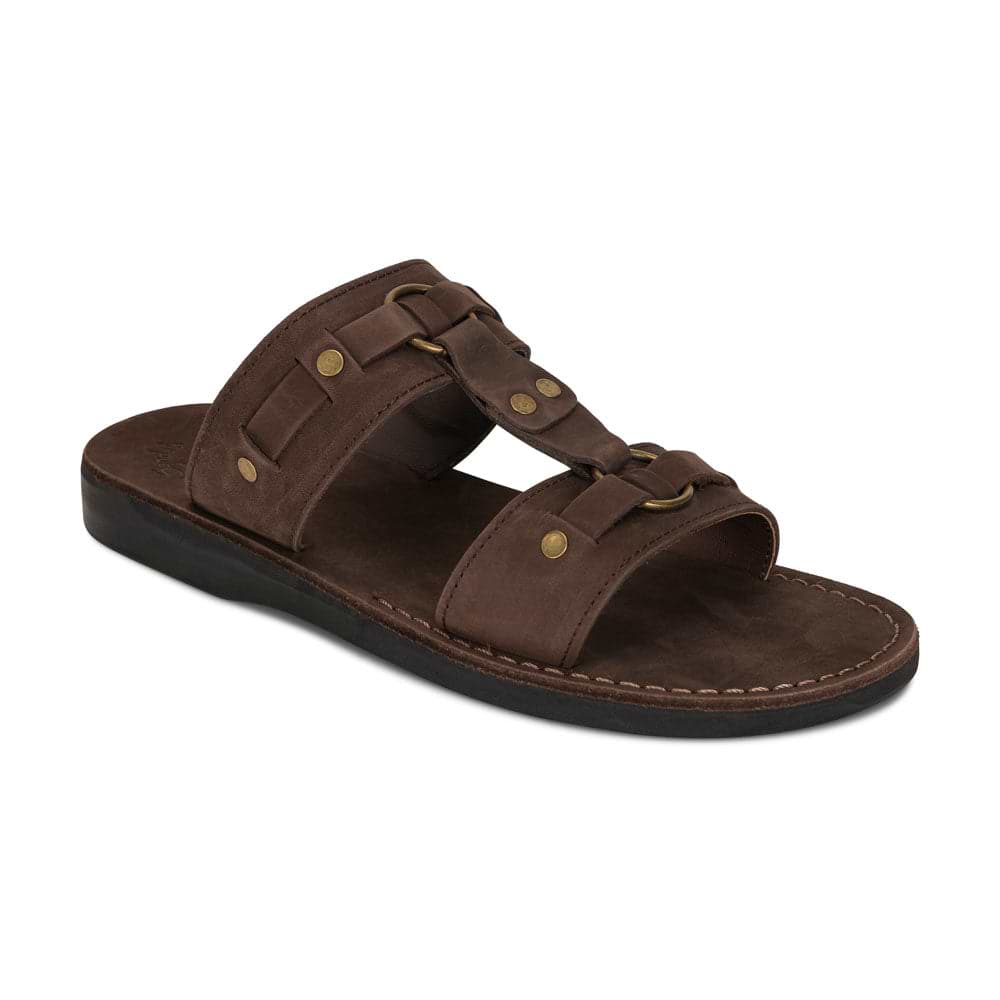 The Wayfarer - Bold Leather Ring Sandal | Brown Nubuck