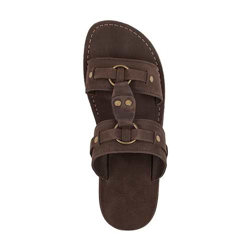 The Wayfarer - Bold Leather Ring Sandal | Brown Nubuck