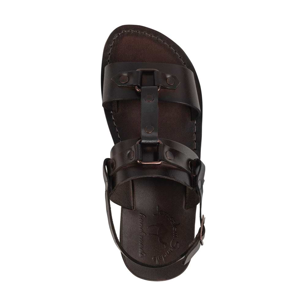 Lyra - Riveted Comfort Leather Sandal | Brown