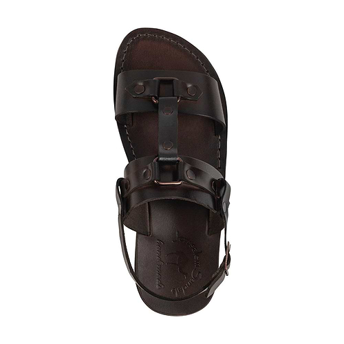 Lyra - Riveted Comfort Leather Sandal | Brown