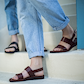 Golan - Leather Slingback Flat Sandal | Brown