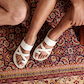 The Good Shepherd - Leather Toe Loop Sandal | White