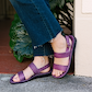 Golan - Leather Slingback Flat Sandal | Violet