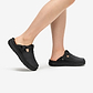 Sawyer - Leather Clog-Toe Sandal | Black Nubuck