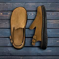 Anchor - Back-Strap Leather Clog | Tan Nubuck