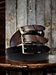 The Jericho Belt - Classic Black Leather Belt | Silver
