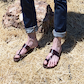 David - Leather Open Toe Sandal | Brown