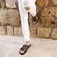 Seth - Leather Slide Sandal | Brown