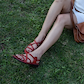 Tzippora - Leather Strappy Slingback Sandal | Red