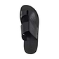 Peter LE - Leather Toe Strap Sandal | Black Ostrich
