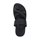 The Good Shepherd - Leather Toe Loop Sandal | Black Nubuck