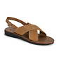 Elan Buckle - Leather Thick Strap Sandal | Tan Nubuck
