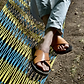 Elan - Leather Slide On Sandal | Black Tan