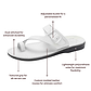 Abner - Leather Metal Buckle Sandal | White