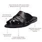 Aron - Leather Lightweight Sandal | Black