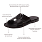 Asher - Leather Slide On Sandal | Black