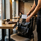 Unisex Leather Backpack | Black