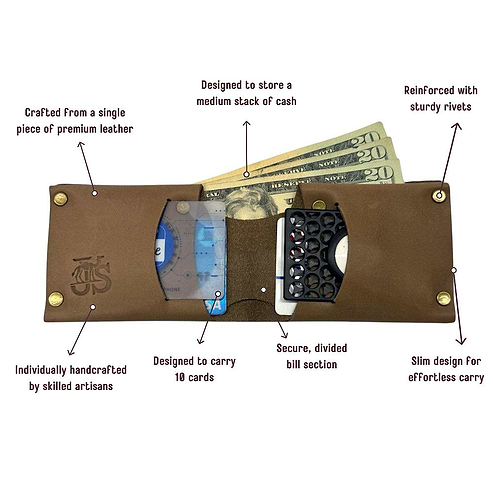 The Unicus Wallet - Handcrafted Seamless Leather Wallet | Brown