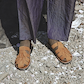 Michael Slide - Leather Pacific Slide Sandal | Camel Brown Nubuck