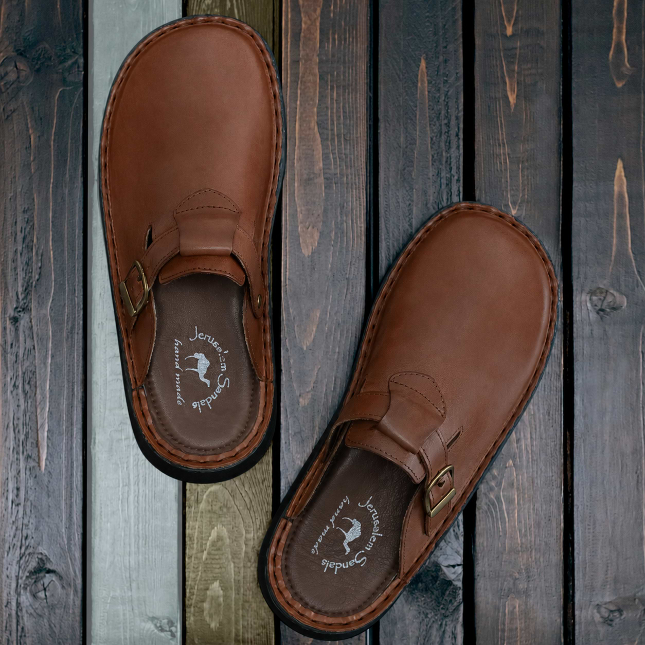 Sawyer - Leather Clog-Toe Sandal | Brown