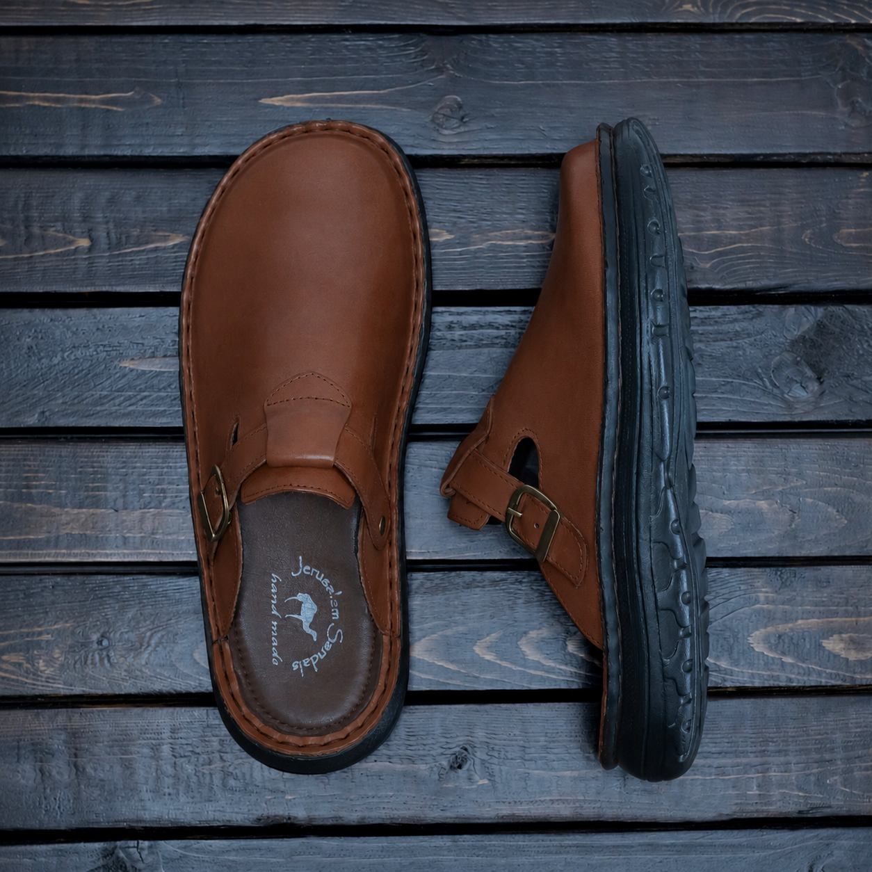 Sawyer - Leather Clog-Toe Sandal | Brown