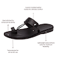 David - Leather Open Toe Sandal | Black