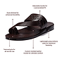Ezra - Leather Cut Out Sandal | Brown