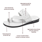 Ezra - Leather Cut Out Sandal | White