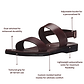 Golan - Leather Two Strap Sandal | Brown
