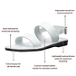 Golan - Leather Two Strap Sandal | White