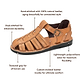 Barak - Leather Closed Toe Sandal | Tan